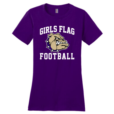 Ladies Bulldog Flag Football Tee Thumbnail